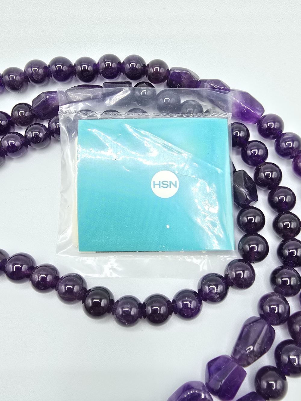 Jay King Amethyst Bead Necklace 38" Long, Mine Finds, Sterling Accent Purple DTR - Picture 6 of 8